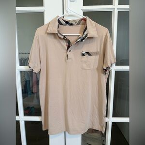 Burberry Brit Classic Polo Shirt with Checkered Details Preppy Luxury